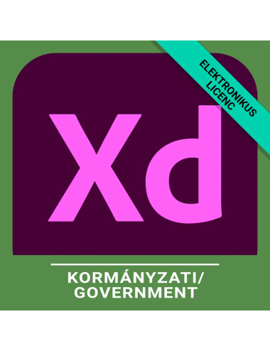 Adobe XD - Pro for enterprise - Kormányzati, Angol, Új előfizetés, 12 hónap