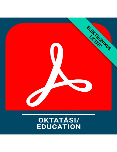 Adobe Acrobat Pro for enterprise - Oktatási, Angol, Új előfizetés, 12 hónap