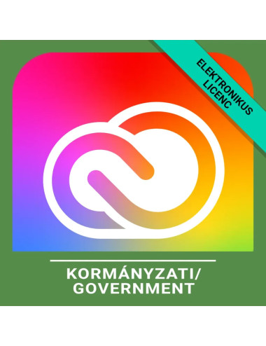 Creative Cloud All Apps - Pro for enterprise - Kormányzati, Angol, Új előfizetés, 12 hónap