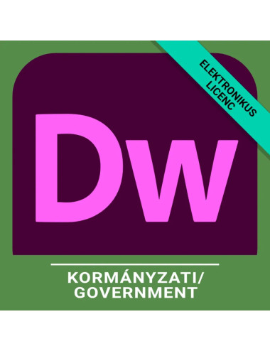 Dreamweaver - Pro for enterprise - Kormányzati, Angol, Új előfizetés, 12 hónap